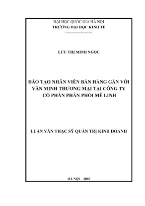 Đào Tạo Nhân Viên Bán Hàng Gắn Với Văn Minh Thương Mại