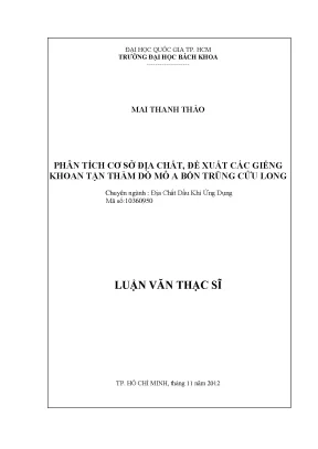 Luận Văn Thạc Sĩ Địa Chất Dầu Khí: Phân Tích Địa Chất Đề 