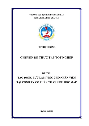 Chuyên đề thực tập tốt nghiệp: Tạo động lực làm việc cho