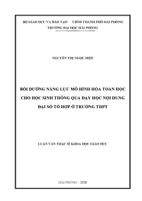 Phương Pháp Dạy Toán Bồi Dưỡng Năng Lực Mô Hình Hóa Cho