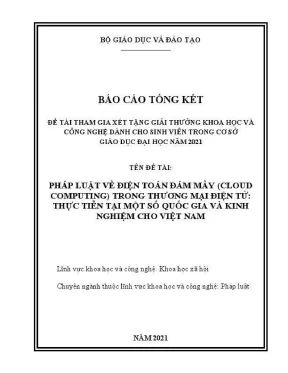 Pháp luật về điện toán đám mây trong thương mại điện tử: