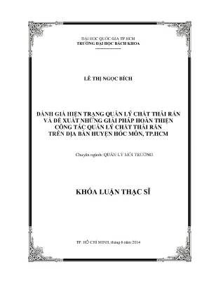 Đánh Giá Hiện Trạng Quản Lý Chất Thải Rắn Tại Huyện Hóc