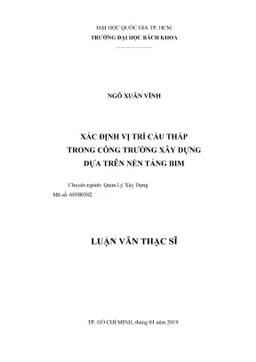Luận Văn Thạc Sĩ: Quản Lý Xây Dựng Với BIM - Xác Định Vị
