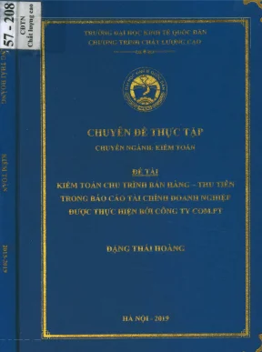 Hướng dẫn thực tập kiểm toán chu trình bán hàng thu tiền