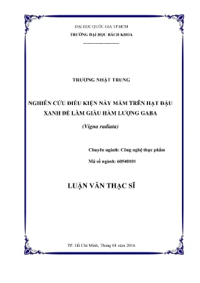 Nghiên cứu điều kiện nảy mầm hạt đậu xanh Vigna Radiata