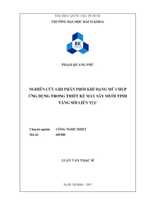 Luận Văn Thạc Sĩ Công Nghệ Nhiệt: Nghiên Cứu Ghi Phân 