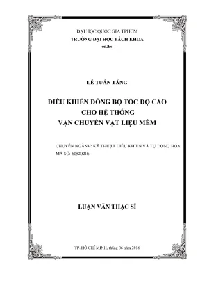 Nghiên cứu điều khiển đồng bộ tốc độ cao cho hệ thống