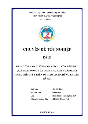 Tác động của cơ cấu vốn đến hiệu quả kinh doanh doanh