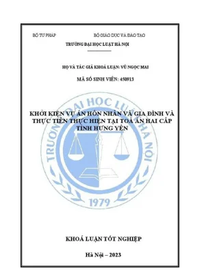Khóa luận tốt nghiệp: Khởi kiện vụ án hôn nhân và gia