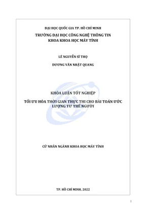 Tối ưu hóa thời gian thực thi cho bài toán ước lượng tư 