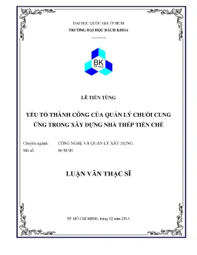 Yếu Tố Thành Công Trong Quản Lý Chuỗi Cung Ứng Xây Dựng
