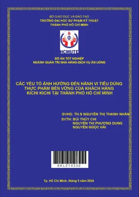 Đồ án tốt nghiệp: Yếu tố ảnh hưởng đến tiêu dùng thực 