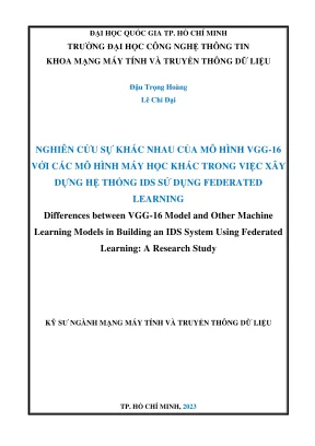 So sánh mô hình VGG16 với các mô hình máy học khác trong 
