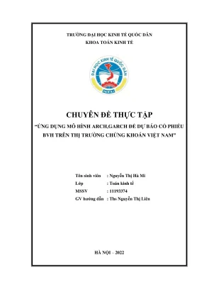 Ứng Dụng Mô Hình ARCH GARCH Dự Báo Cổ Phiếu BVH Trên Thị