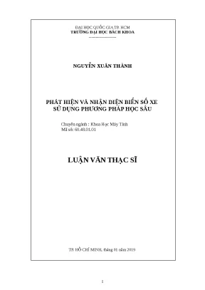 Phát Hiện Và Nhận Diện Biển Số Xe Bằng Phương Pháp Học