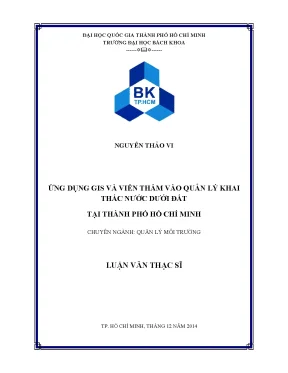 Ứng Dụng GIS Và Viễn Thám Trong Quản Lý Khai Thác Nước