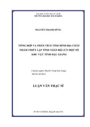 Luận văn thạc sĩ địa kỹ thuật xây dựng: Phân tích địa