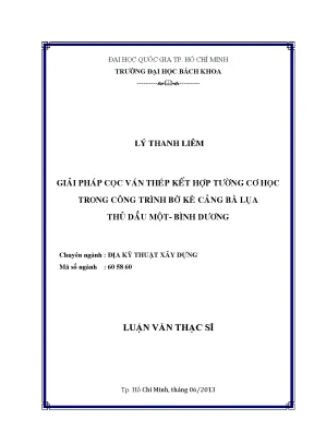 Giải pháp cọc ván thép kết hợp cơ học trong xây dựng bờ