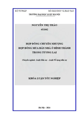 Hợp đồng chuyển nhượng và mua bán nhà ở hình thành trong