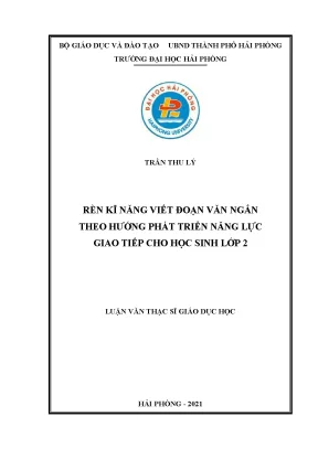 Rèn Kỹ Năng Viết Đoạn Văn Ngắn Cho Học Sinh Lớp 2: Phát