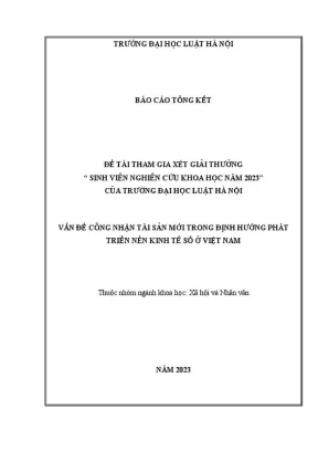 Nghiên cứu công nhận tài sản mới trong phát triển kinh