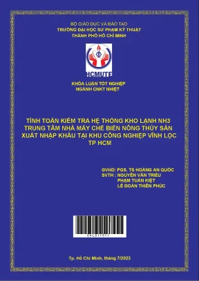 Kiểm tra và tính toán hệ thống kho lạnh NH3 tại nhà máy 