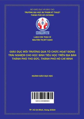 Luận Văn Thạc Sĩ: Giáo Dục Môi Trường Qua Hoạt Động Trải