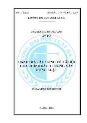 Đánh Giá Tác Động Xã Hội Của Chính Sách Trong Xây Dựng Luật