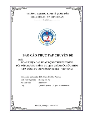 Hoàn Thiện Hoạt Động Truyền Thông Cho Chương Trình Du 