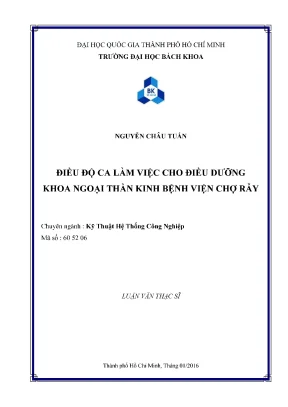 Luận Văn Thạc Sĩ: Điều Độ Ca Làm Việc Cho Điều Dưỡng 