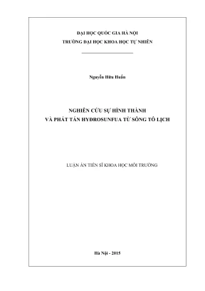 Nghiên cứu sự hình thành và phát tán hydrosunfua từ sông 