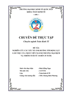 Nghiên cứu yếu tố ảnh hưởng động lực làm việc nhân viên 
