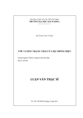 Luận Văn Thạc Sĩ: Ước Lượng Trạng Thái Hệ Thống Điện Với