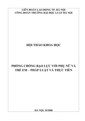 Phòng Chống Bạo Lực Đối Với Phụ Nữ Và Trẻ Em: Pháp Luật