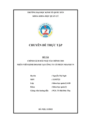 Chính sách đãi ngộ tài chính cho nhân viên kinh doanh