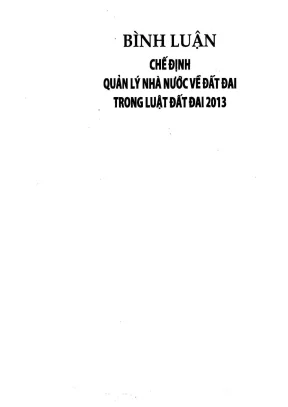 Phân tích chế định quản lý nhà nước về đất đai trong 