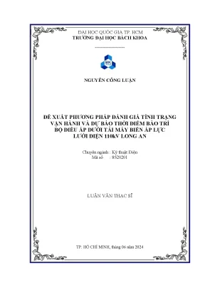 Phương Pháp Đánh Giá Và Dự Báo Bảo Trì Bộ Điều Áp Dưới