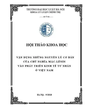 Vận dụng nguyên lý chủ nghĩa Mác-Lênin vào phát triển 