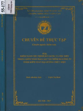 Hướng dẫn thực tập kiểm toán chu trình bán hàng thu tiền