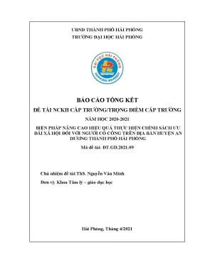 Biện pháp nâng cao hiệu quả chính sách ưu đãi xã hội cho