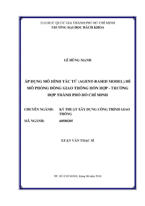 Luận Văn Thạc Sĩ: Ứng Dụng Mô Hình Agent-Based Để Mô
