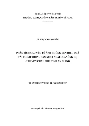 Phân Tích Yếu Tố Ảnh Hưởng Đến Hiệu Quả Tài Chính Trong