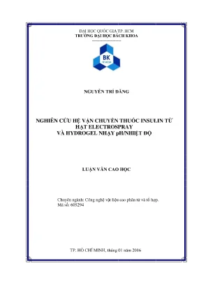 Nghiên cứu hệ vận chuyển insulin từ hạt electrospray và 