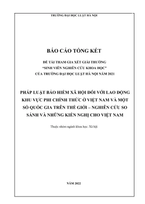 Nghiên cứu so sánh pháp luật bảo hiểm xã hội cho lao 