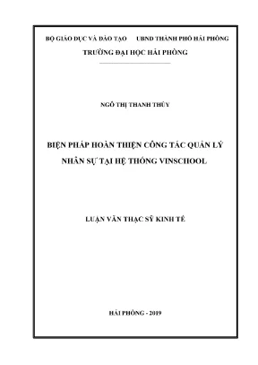 Biện Pháp Hoàn Thiện Quản Lý Nhân Sự Tại Hệ Thống