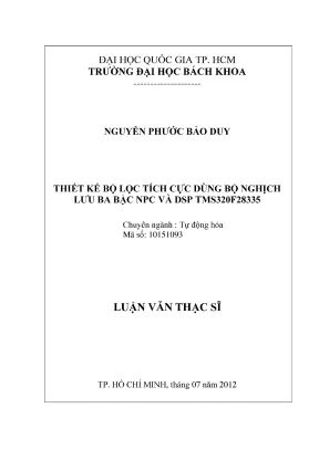 Luận Văn Thạc Sĩ: Tự Động Hóa Thiết Kế Bộ Lọc Tích Cực 
