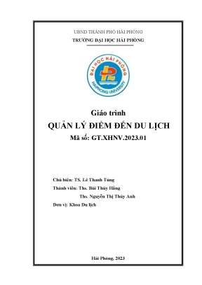 Giáo Trình Quản Lý Điểm Đến Du Lịch: Hướng Dẫn Toàn Diện