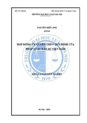 Hợp đồng ủy quyền theo pháp luật dân sự Việt Nam - Khóa