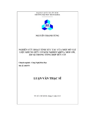 Nghiên cứu hoạt tính xúc tác của vật liệu MOF trong tổng