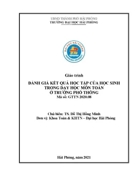 Hướng dẫn đánh giá kết quả học tập môn Toán ở trường phổ 